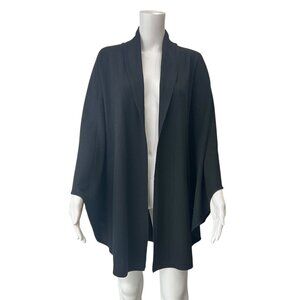 $740 NWT Manrico Black Cashmere Cardigan Open Shawl Sweater size Large